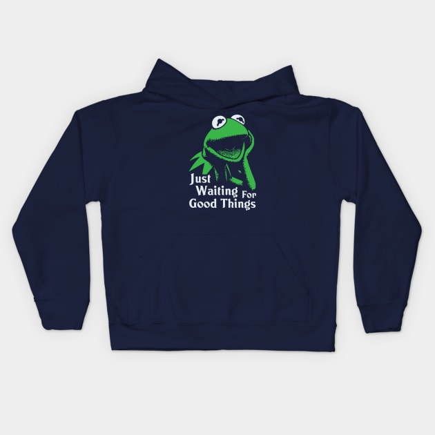 Just Waiting For Good Things Kids Hoodie by Trendsdk